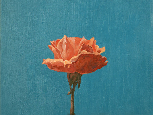 Rose & pt1 - “Acrylic painting” - painting for Room - 15.7x11.8 Inches - [Nicola0014]